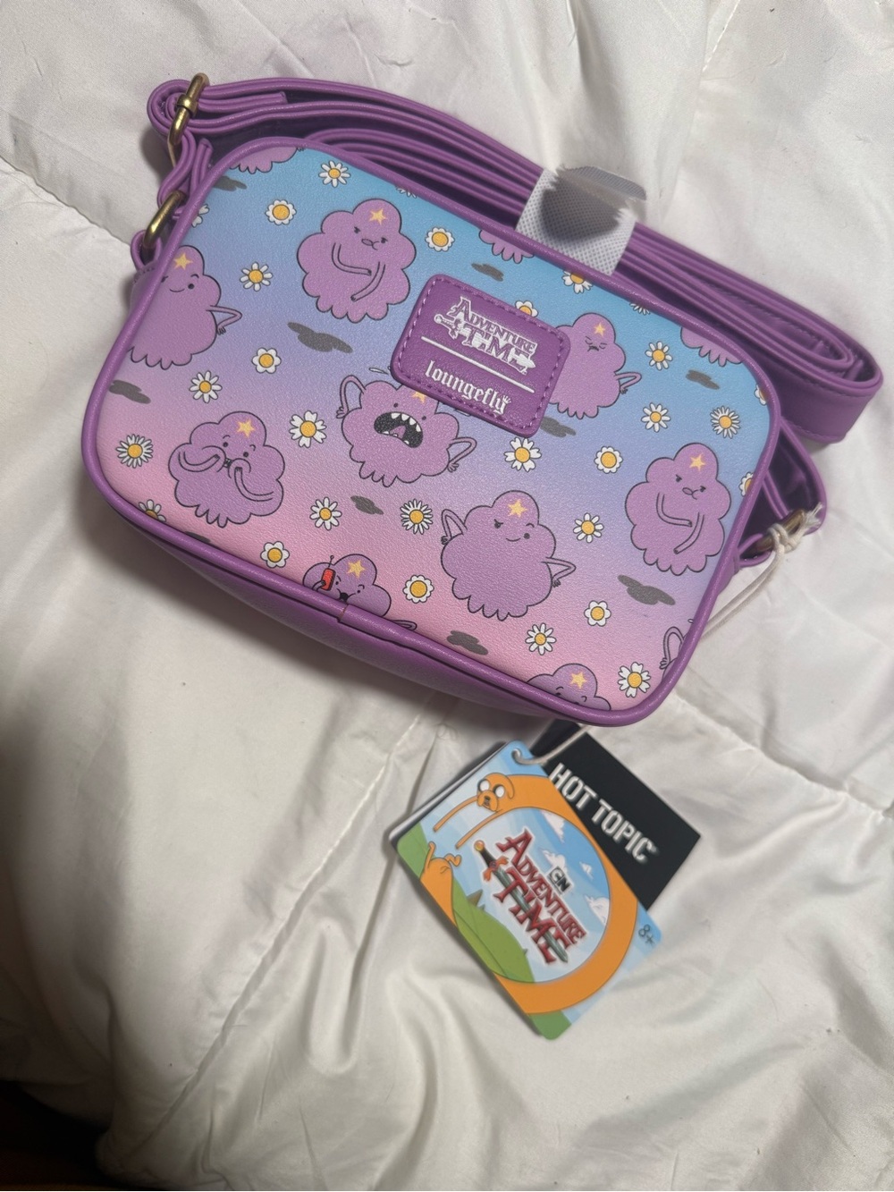 Loungefly soft tag Purple Gradient Lumpy Space Princess Crossbody Bag